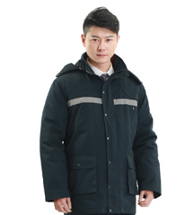 洪瑞系列 [ HR-998款 ] 藏蘭純棉中長棉衣 工作服款式
