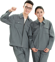 洪瑞系列 [ HR-801款 ] 鐵灰滌棉紗卡茄克 工作服款式